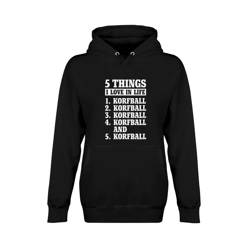 5 Things I Love In Life Korfball Unisex Premium Pullover Hoodie