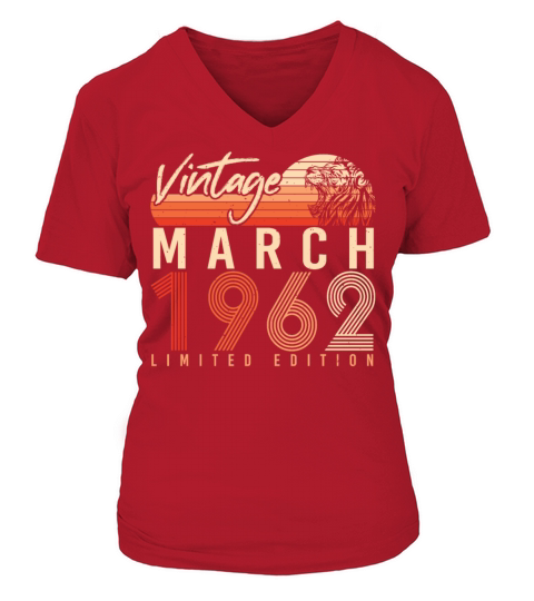 1962 March Vintage Limited V-neck T-Shirt Woman
