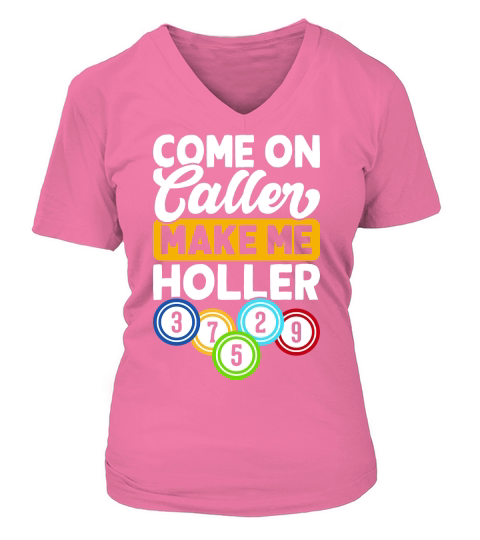 Casino Vintage Bingo make me Holler V-neck T-Shirt Woman