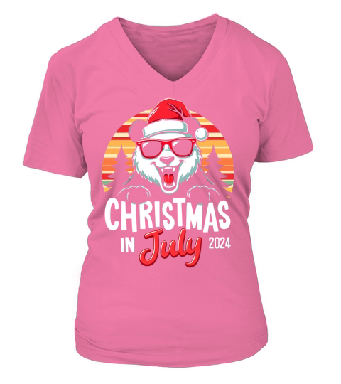 Christmas In July 2024 3 V-neck T-Shirt Woman
