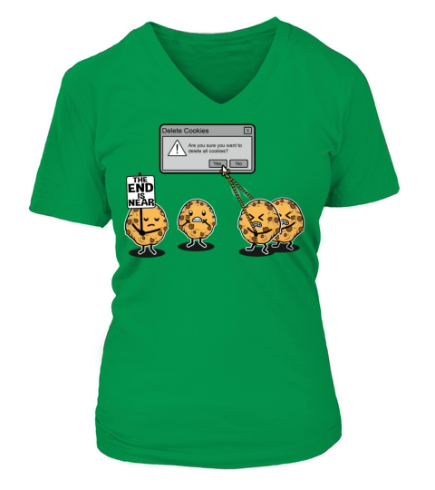 Deleting Cookies Is A Serious Threat V-neck T-Shirt Woman