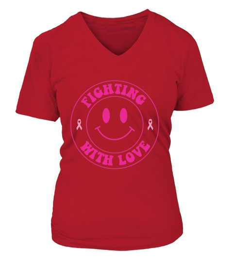 Fighting With Love 2 V-neck T-Shirt Woman