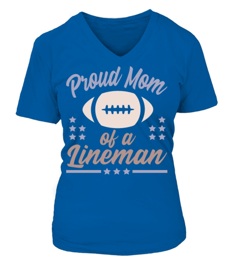 Funny Football Offensive Linemen Apparel V-neck T-Shirt Woman