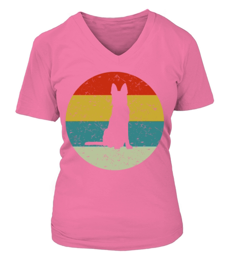 GERMAN SHEPHERD vintage V-neck T-Shirt Woman