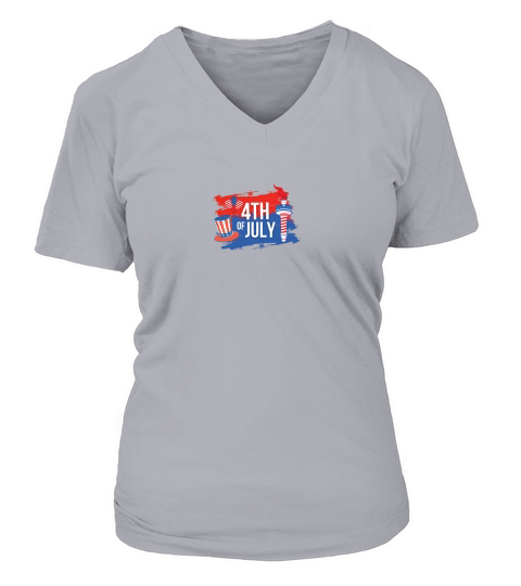 Happy 4th of July 5 03 V-neck T-Shirt Woman