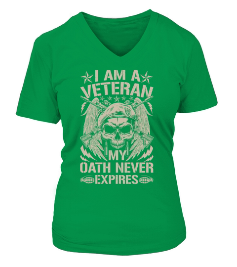 I Am A Veteran My Oath Never Expires V-neck T-Shirt Woman