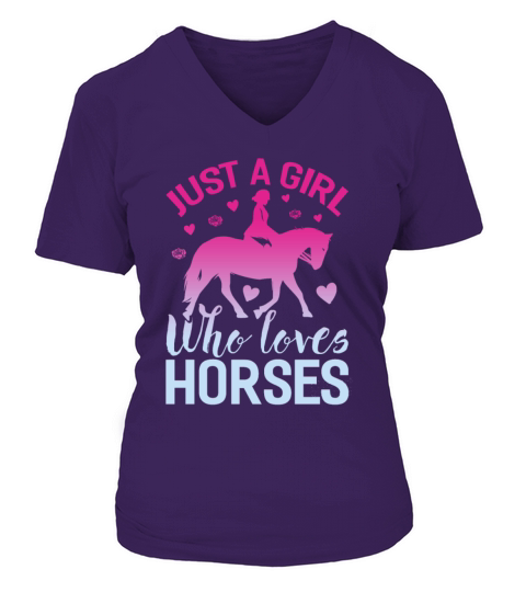 Just A Girl Who Loves Horses V-neck T-Shirt Woman