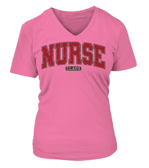 NurseClausVarsity Retro V-neck T-Shirt Woman