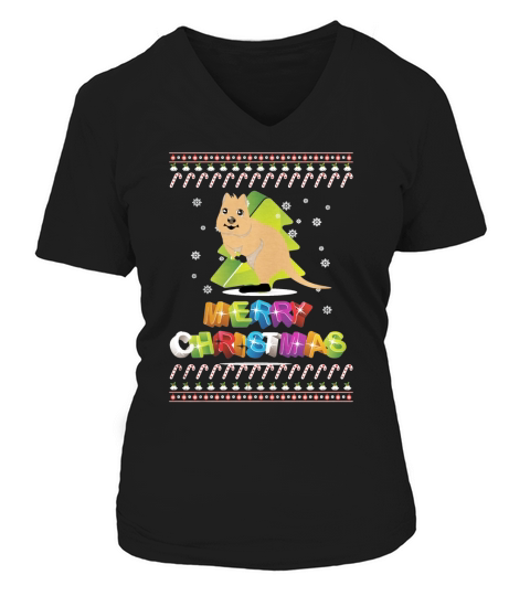 Quokka Ugly Christmas V-neck T-Shirt Woman