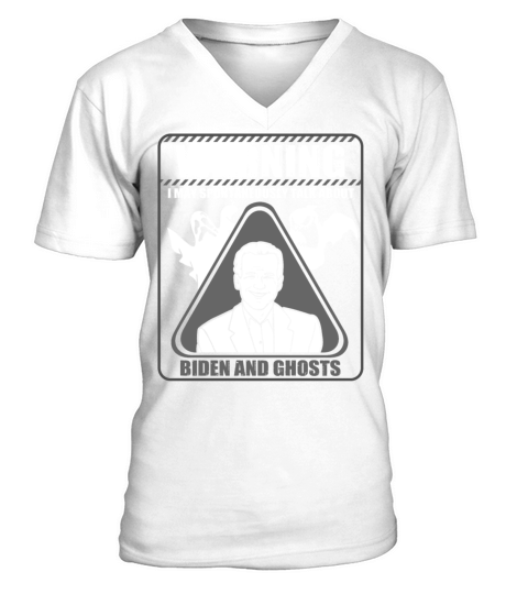 Halloween Joe Biden horror ghost scary V-Neck T-shirt