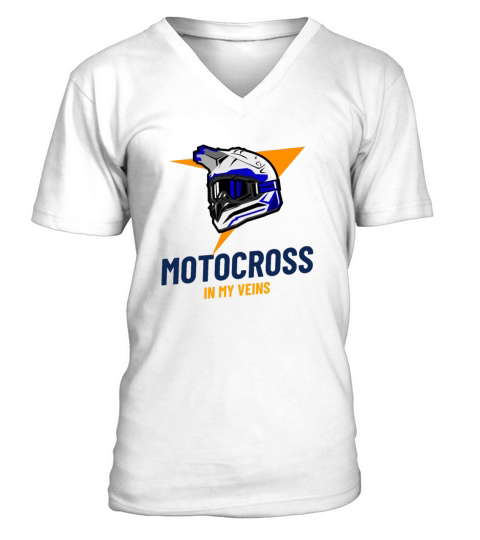 Motocross in my veins V-Neck T-shirt