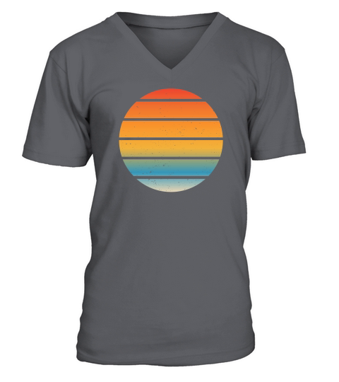 Vintage Retro Sunset (2) V-Neck T-shirt
