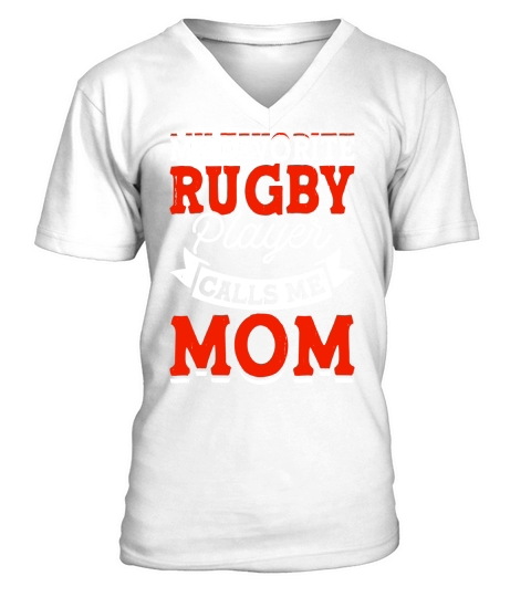Vintage Rugby Player Calls Me Mom V-Neck T-shirt