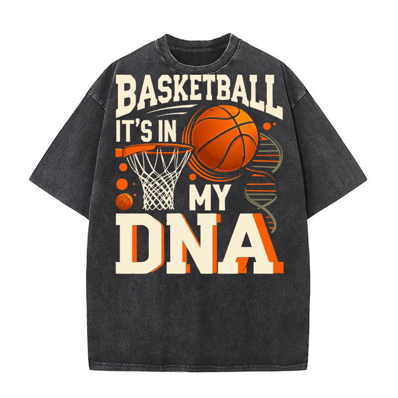 Basketball Its In My Dna 03 Washed T-Shirt