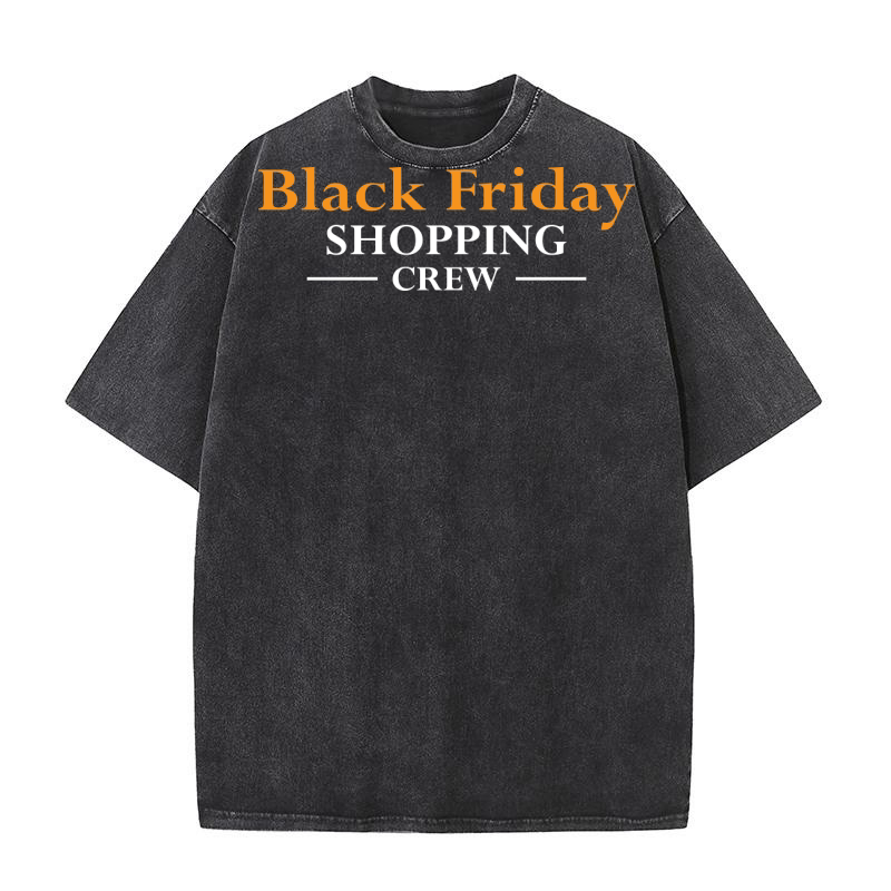 Black friday shopping crew Washed T-Shirt