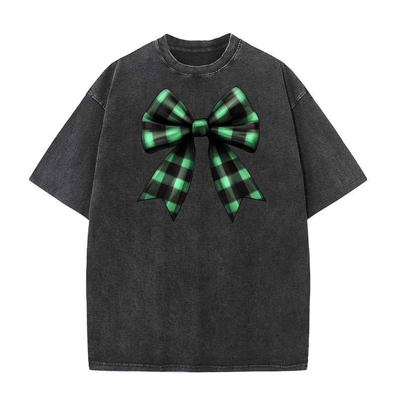 Christmas Bow 5 Washed T-Shirt