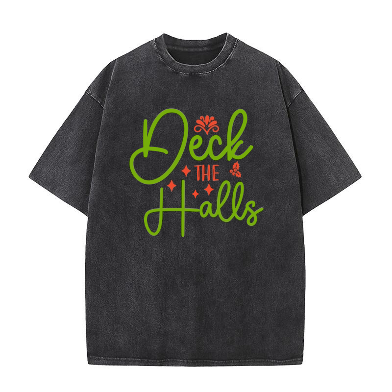 Deck the halls Washed T-Shirt