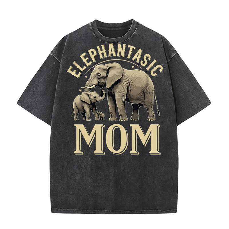 Elephantastic Mom 02 Washed T-Shirt