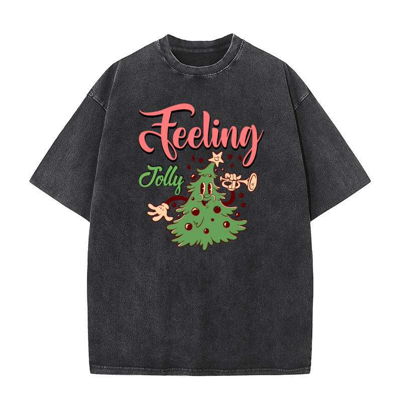 Feeling jolly Christmas 6 Washed T-Shirt
