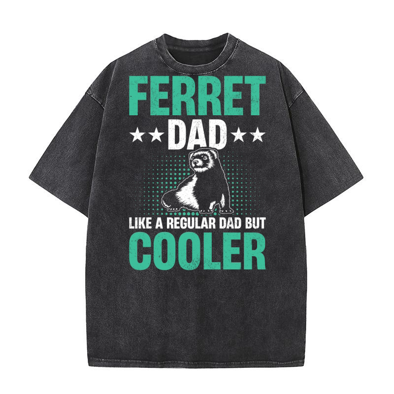 Ferret dad like a regular dad but cooler (7) Washed T-Shirt