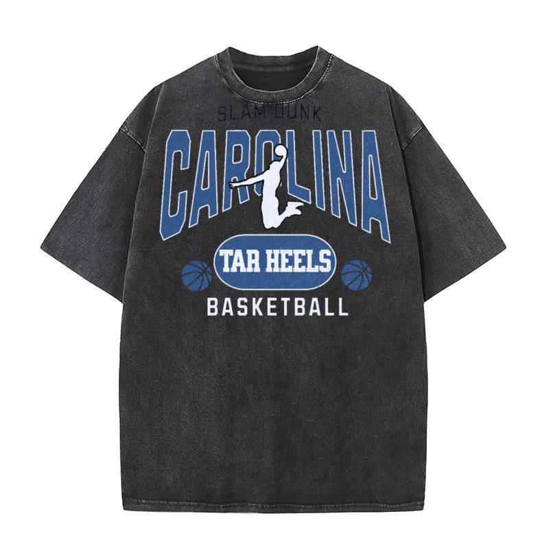 North Carolina Slam Dunk Basketball Washed T-Shirt