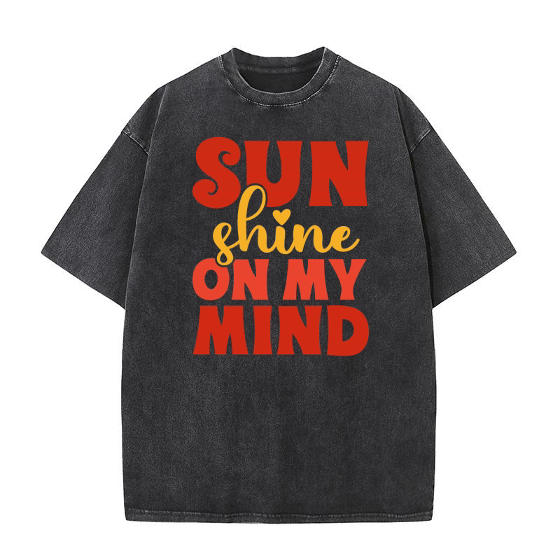 Sunshine on my mind Retro Washed T-Shirt