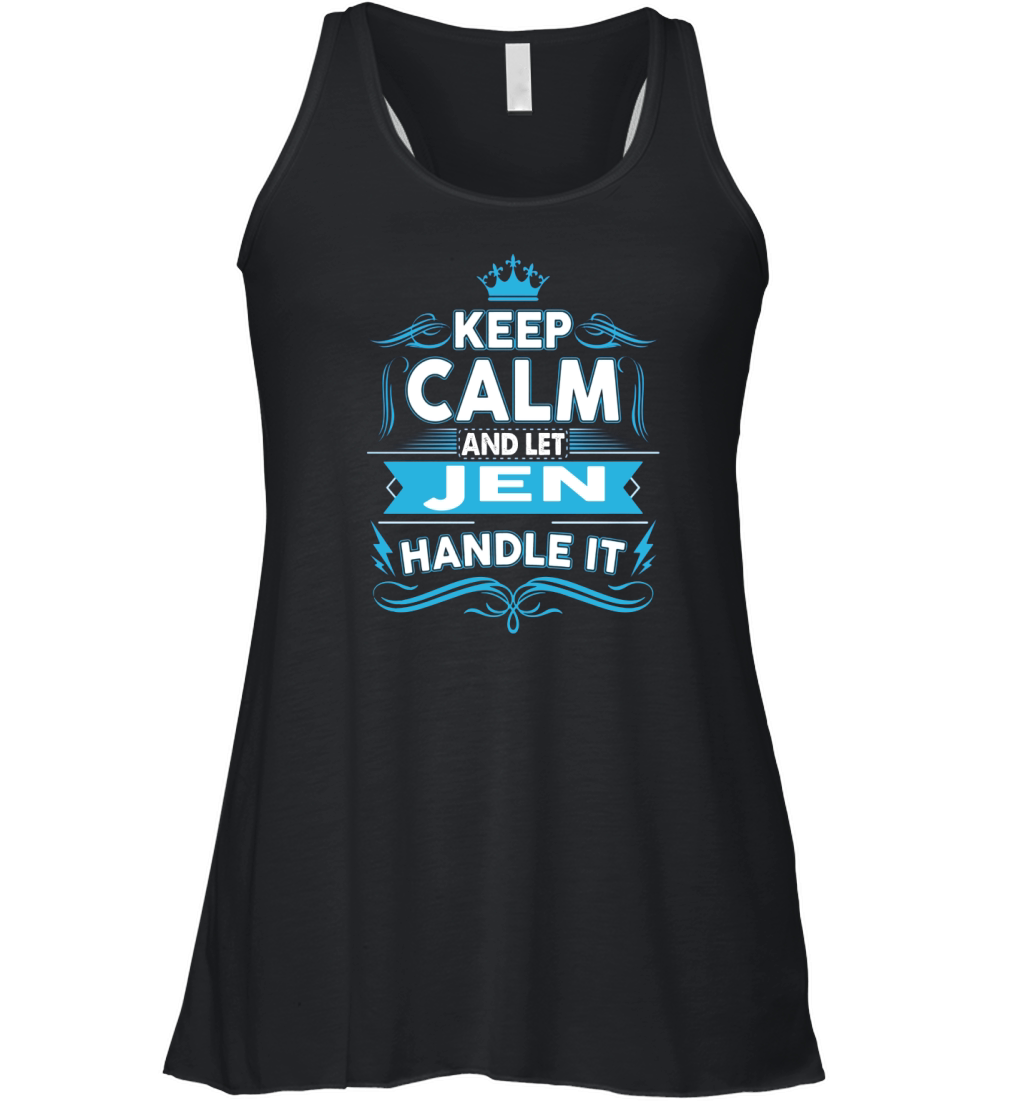 Keep calm JEN, JEN tshirt Women's Flowy Tank Top