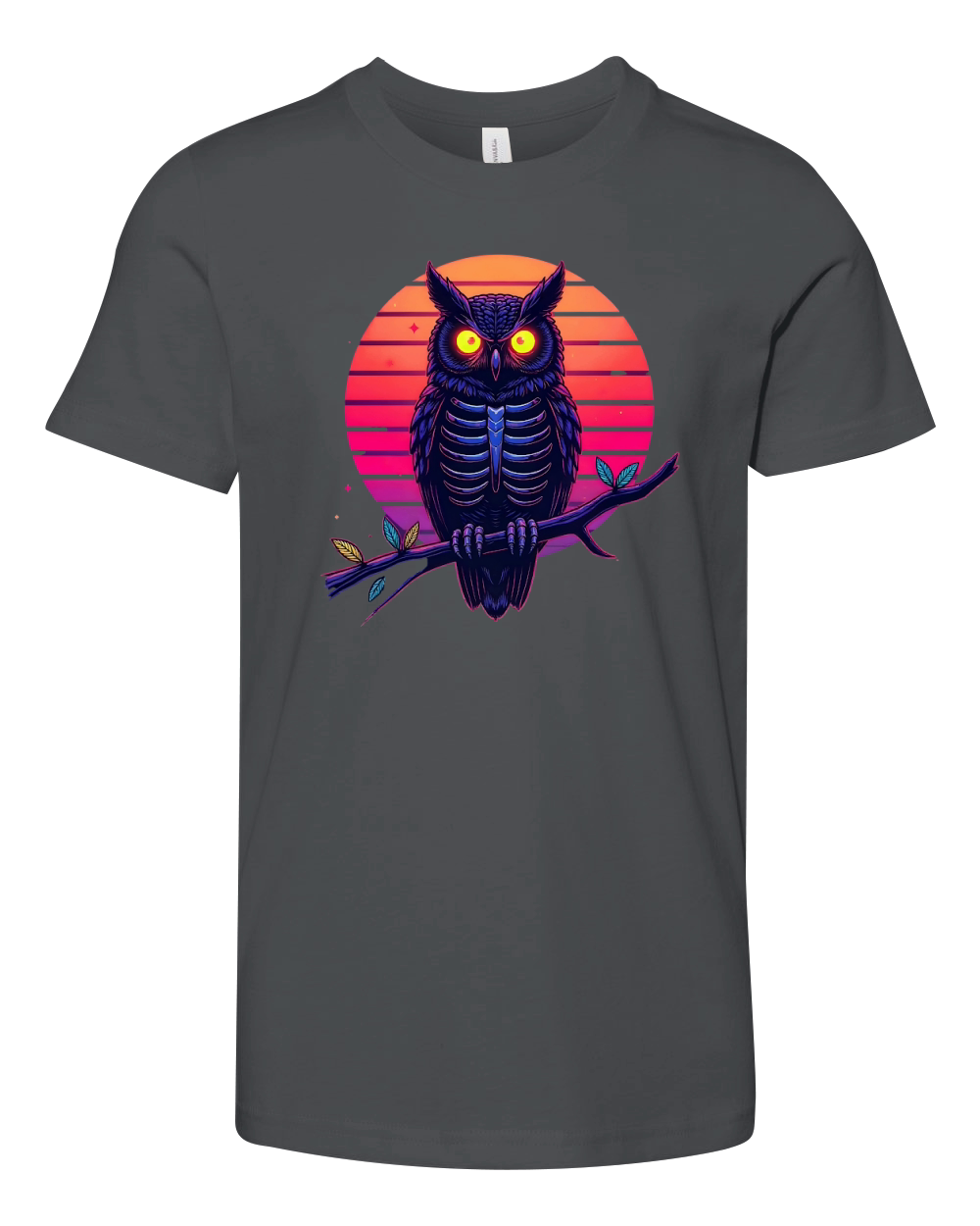Owl Skeleton 02 Youth Unisex Jersey Tee