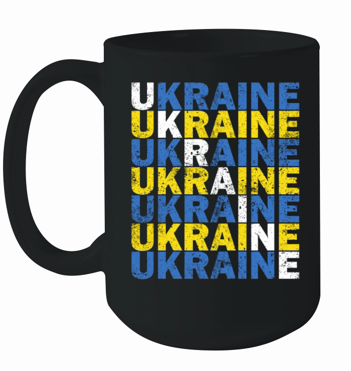 Ukraine Vintage Flag Shirt Ukrainian Gifts Ceramic Mug