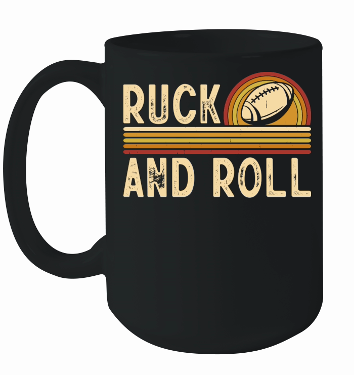 Vintage Rugby Player ruck and roll Ceramic Mug