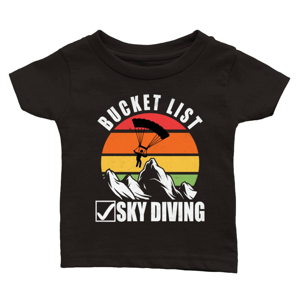 Bucket List Sky Diving Classic Baby Crewneck T-shirt