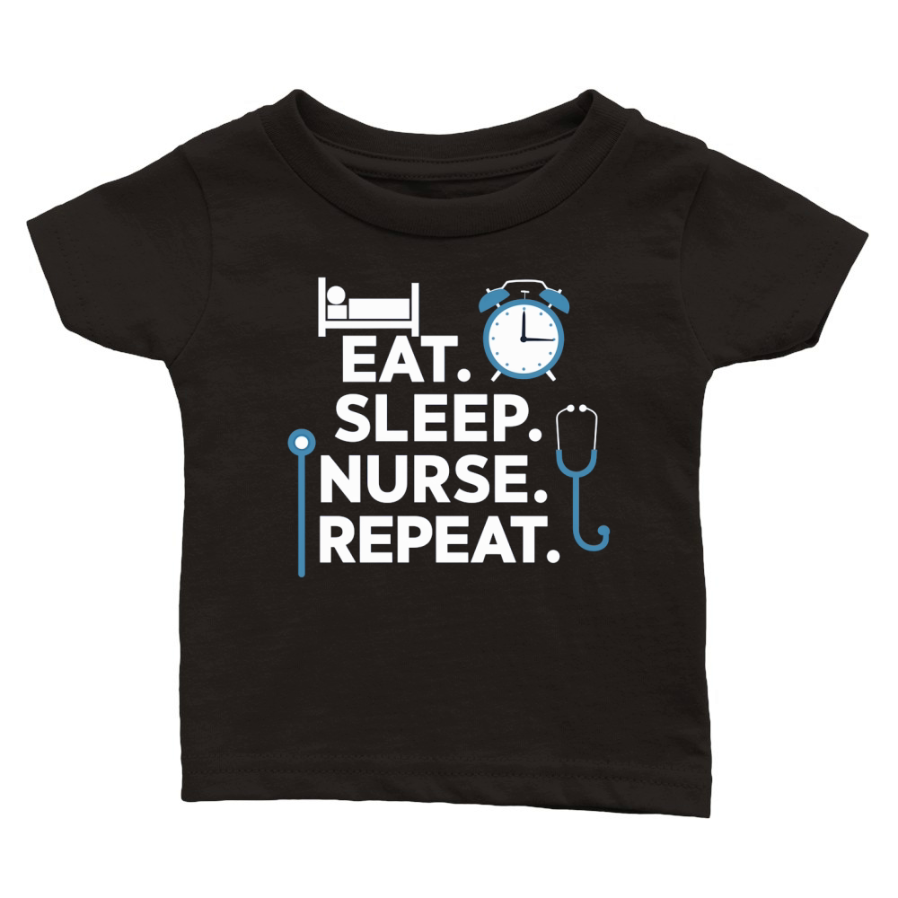 Eat Sleep Nurse Repeat Classic Baby Crewneck T-shirt