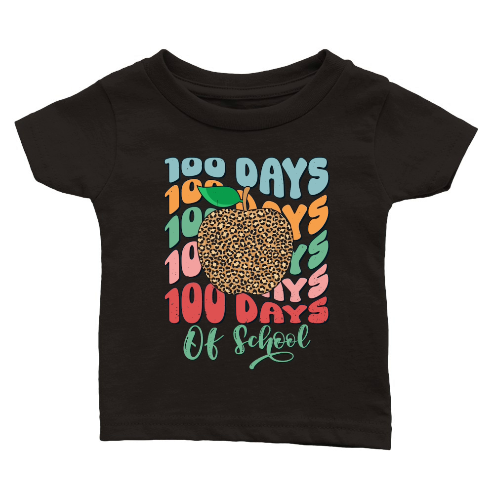 Happy Retro 100 days of Classic Baby Crewneck T-shirt