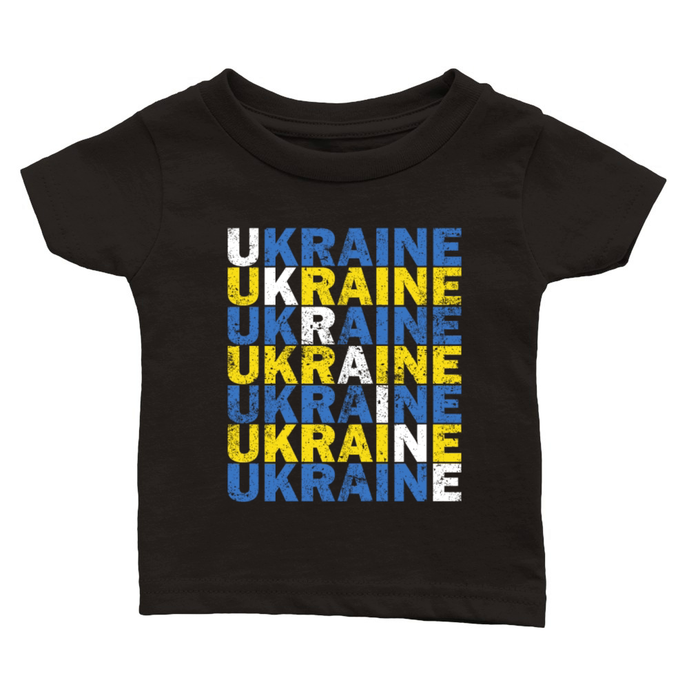 Ukraine Vintage Flag Shirt Ukrainian Gifts Classic Baby Crewneck T-shirt