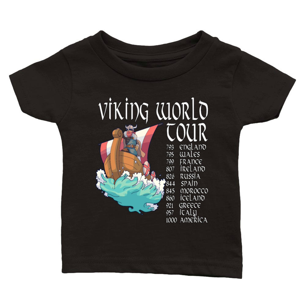 Viking World Tour Vikings Valhalla Odin for a Men Classic Baby Crewneck T-shirt