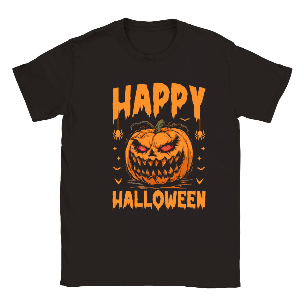 312. HAPPY HALLOWEEN Classic Kids Crewneck T-shirt