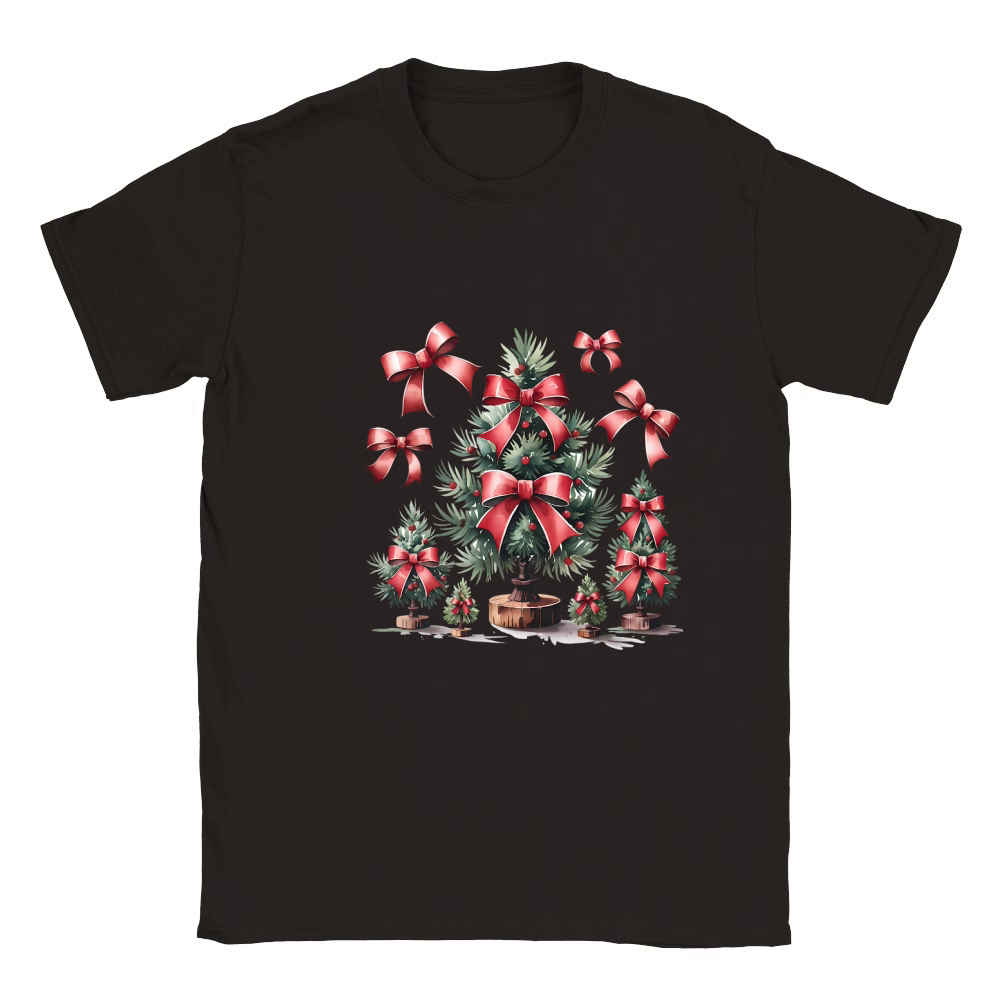 Christmas Bows and Pine Vintage Classic Kids Crewneck T-shirt