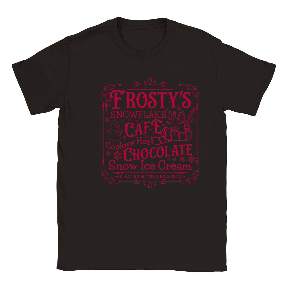 frostys Snowflake Cafe cookies Vintage  Christmas 300 Classic Kids Crewneck T-shirt