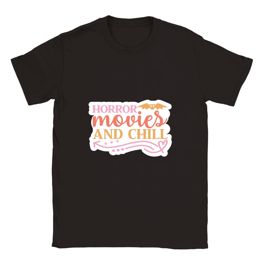 Horror movies and chill Classic Kids Crewneck T-shirt
