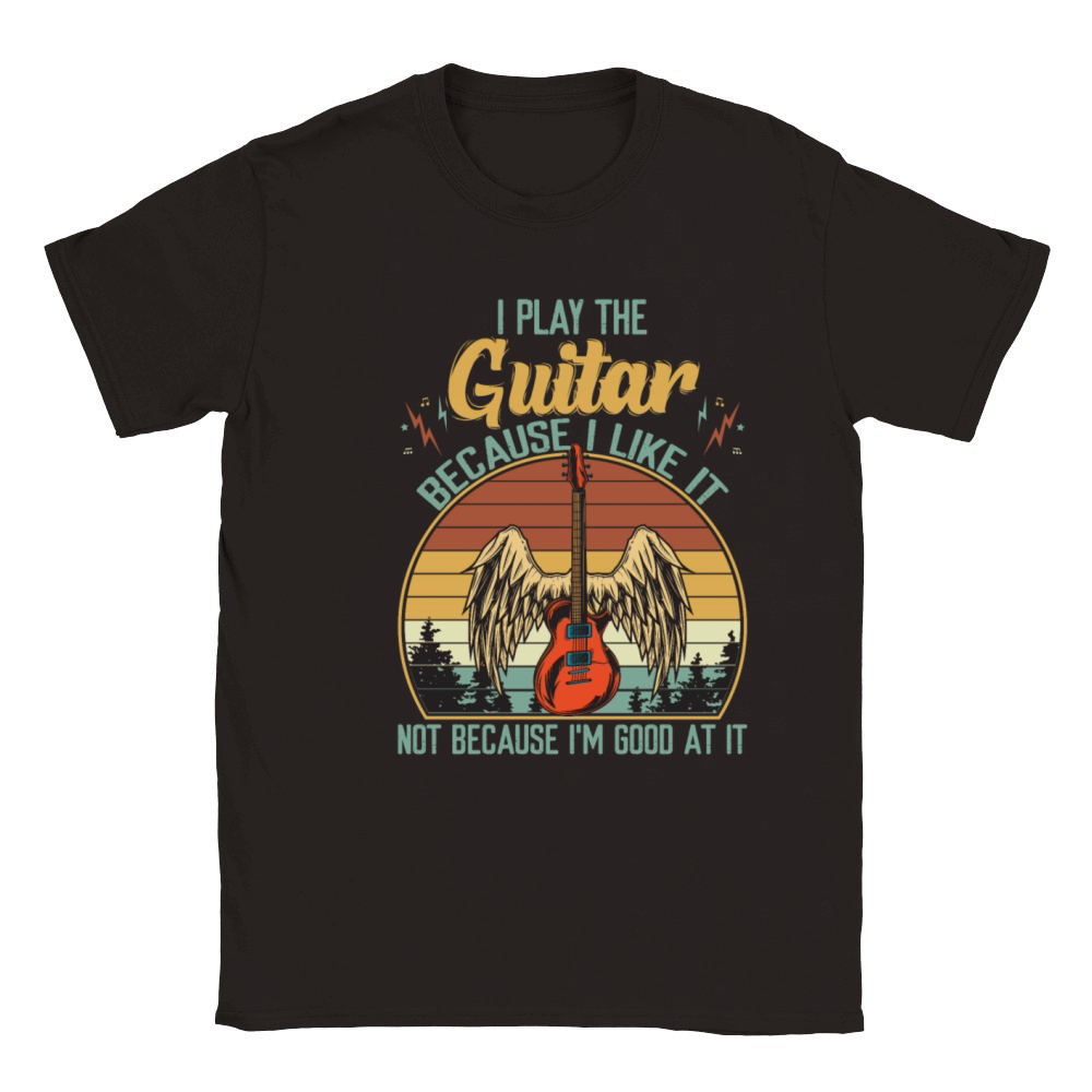 I Play The Guitar Because I Like It Vintage Classic Kids Crewneck T-shirt