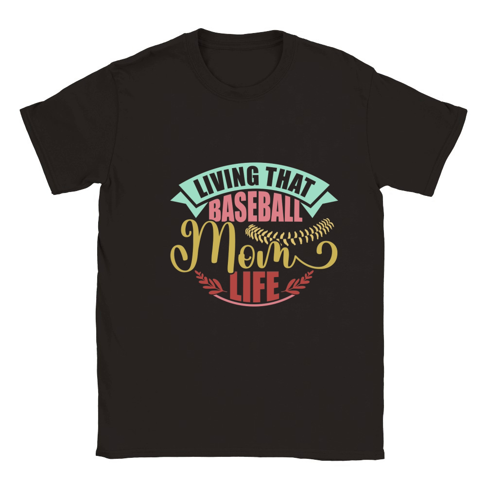 Living That Baseball Mom Life Classic Kids Crewneck T-shirt