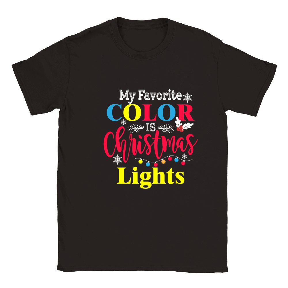 My Favorite Color Is Christmas Lights Classic Kids Crewneck T-shirt