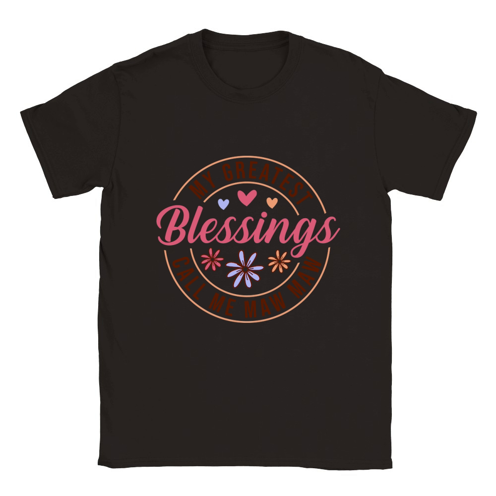My Greatest Blessings Call Me Maw Maw Classic Kids Crewneck T-shirt