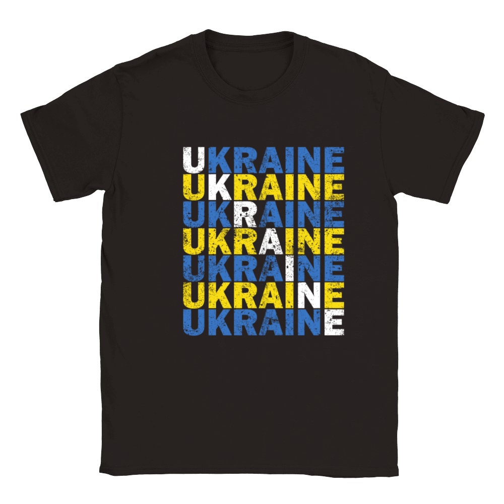 Ukraine Vintage Flag Shirt Ukrainian Gifts Classic Kids Crewneck T-shirt