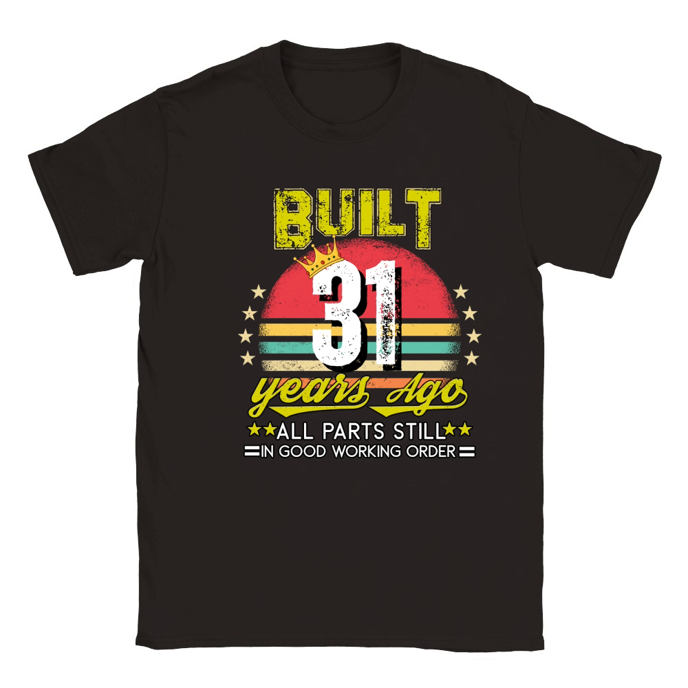 Vintage Birthday 31 Classic Kids Crewneck T-shirt