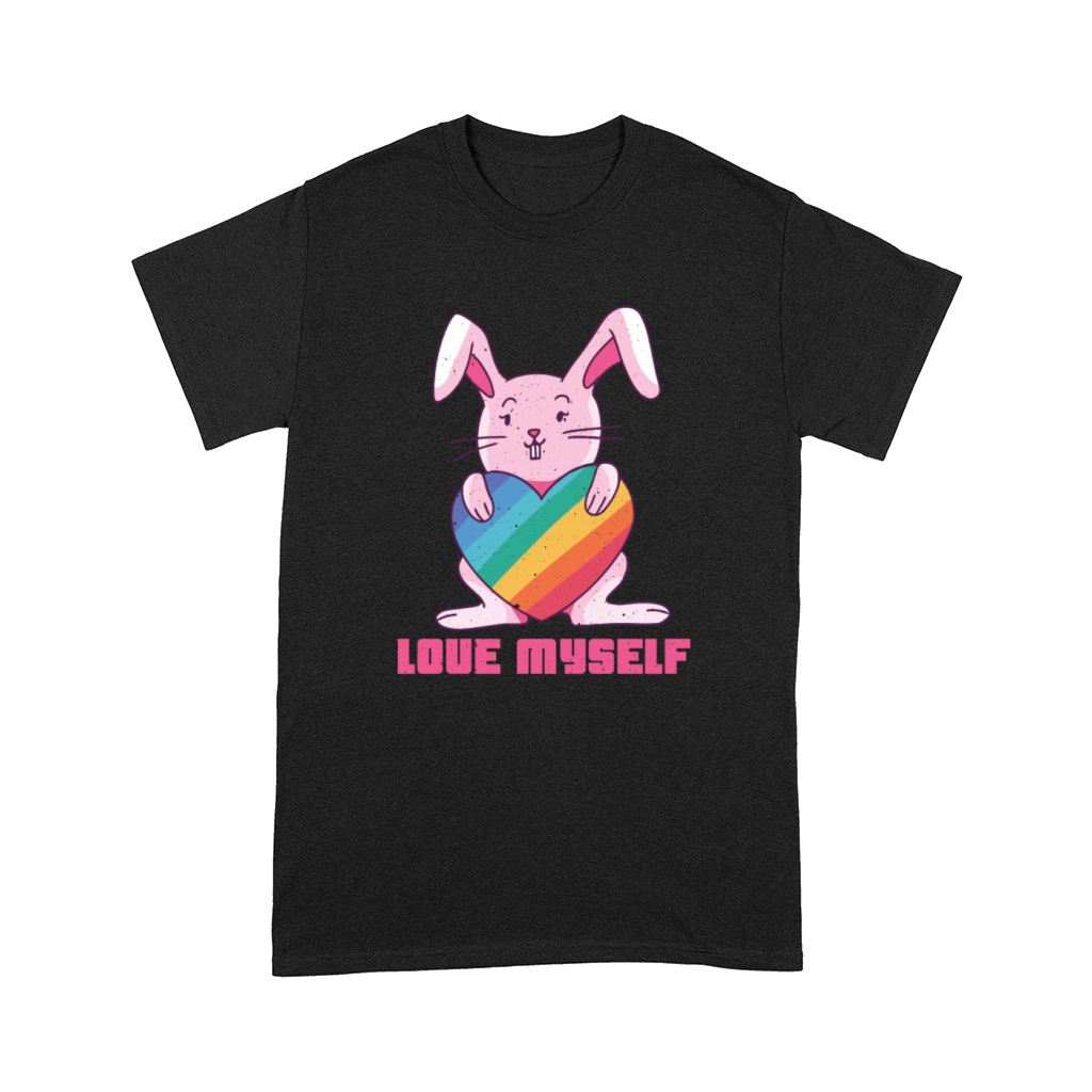 Love Myself Rabbit Cute Born Gay Pride LGBT Pride Comfort T-shirt