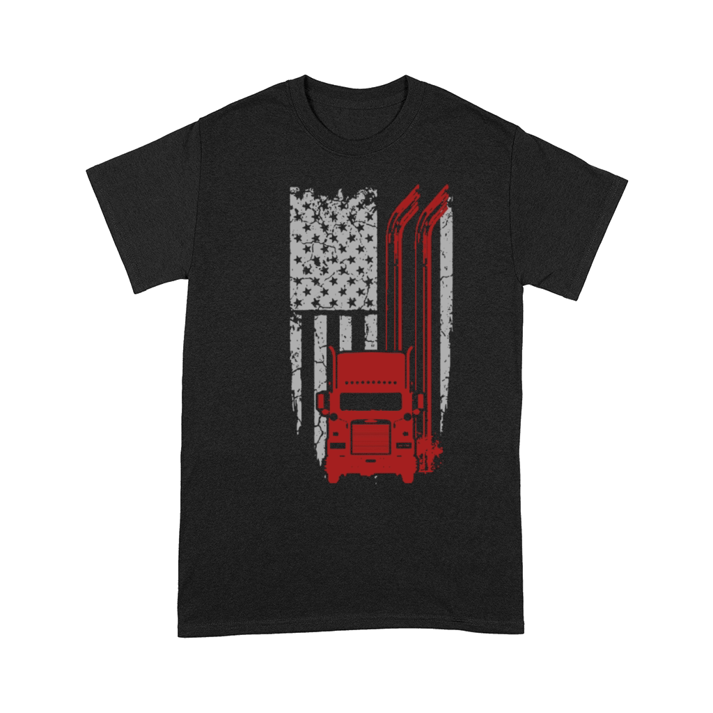 Trucker - Cool Flag t-shirt for american trucker Comfort T-shirt