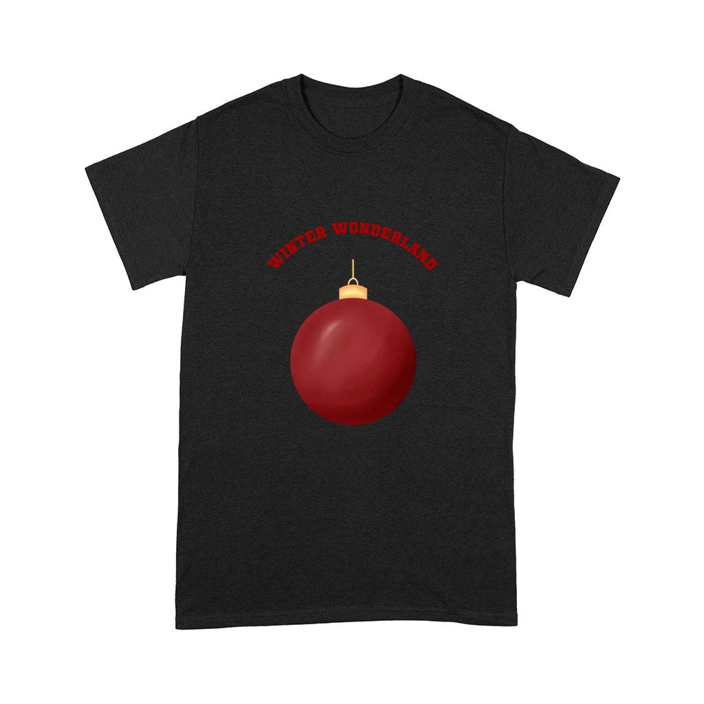 Winter Wonderland Red Christmas Ornament Ball Comfort T-shirt