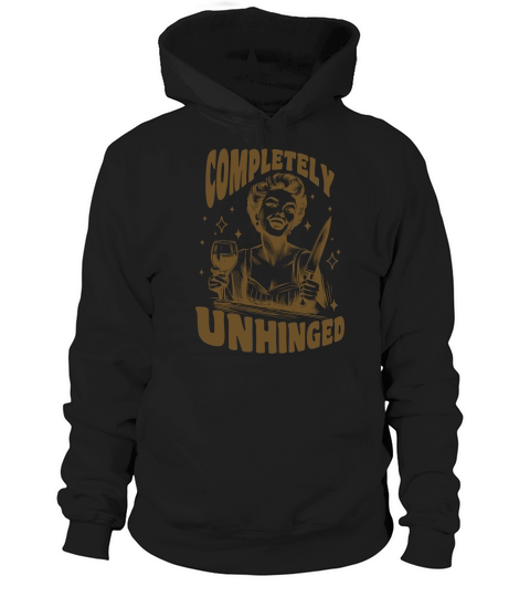 Completely Unhinged 90s Women L Brown Hoodie Unisex