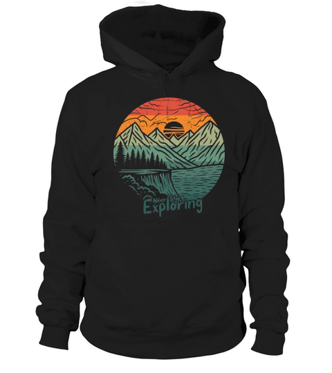 Exploring mountain adventure graphic vector art t shirt design Hoodie Unisex